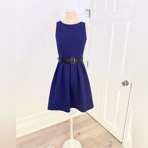 Theory Royal Blue Dress with Black Accents